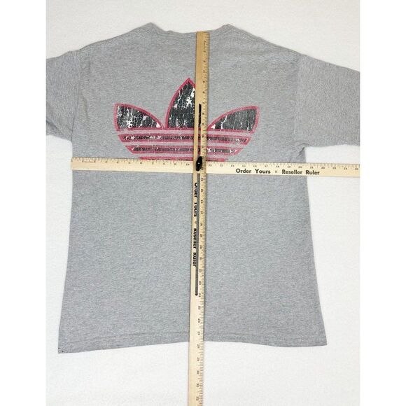 Vintage Mens Adidas T-Shirt Medium Grey Sports - Picture 5 of 9